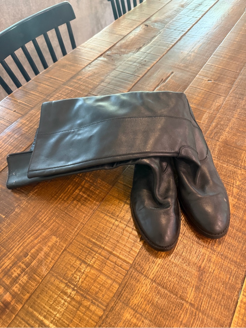 Black Leather Tall Women’s Boots